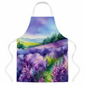 New Hampshire Purple Lilac in Watercolor Apron Cooking Kitchen Server Baking Crafts Gardening for Adult Women Men, Unisex, Large, Multicolor