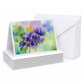 New Jersey Violet in Watercolor Greeting Cards Pack of 8 Blank Cards with Envelopes Whimsical A7 Size 5x7