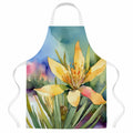 New Mexico Yucca Flower in Watercolor Apron Cooking Kitchen Server Baking Crafts Gardening for Adult Women Men, Unisex, Large, Multicolor