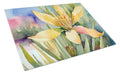 New Mexico Yucca Flower in Watercolor Cutting Board Tempered Glass Kitchen Cutting Surface, Heat Resistant Chopping, Non-Slip Feet, Food Prep & Serving