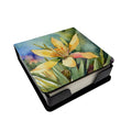 New Mexico Yucca Flower in Watercolor PU Leather Note Paper Holder with Artist-Designed Cover, Desk Accessory, Office Gift