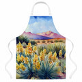 New Mexico Yucca Flower in Watercolor Apron Cooking Kitchen Server Baking Crafts Gardening for Adult Women Men, Unisex, Large, Multicolor