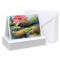 North Carolina Dogwoods in Watercolor Greeting Cards Pack of 8 Blank Cards with Envelopes Whimsical A7 Size 5x7