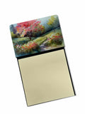 North Carolina Dogwoods in Watercolor Watercolor Sticky Note Holder Refillable Dispenser Desk Accessory 3x3 Pad Gift