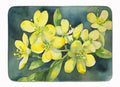 South Carolina Yellow Jessamine in Watercolor Memory Foam Kitchen Mat Machine Washable Anti-Fatigue Cushion Comfort Bath or Kitchen Rug