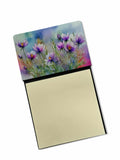 South Dakota Pasque Flowers in Watercolor Watercolor Sticky Note Holder Refillable Dispenser Desk Accessory 3x3 Pad Gift