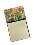 Utah Sego Lilies in Watercolor Watercolor Sticky Note Holder Refillable Dispenser Desk Accessory 3x3 Pad Gift