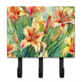 Utah Sego Lilies in Watercolor Leash or Key Holder Wall Hooks, Coat Rack Wall Mount, for Hanging Keys, Towels, Aprons, Leashes