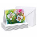 Utah Sego Lilies in Watercolor Greeting Cards Pack of 8 Blank Cards with Envelopes Whimsical A7 Size 5x7