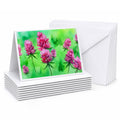 Vermont Red Clover in Watercolor Greeting Cards Pack of 8 Blank Cards with Envelopes Whimsical A7 Size 5x7