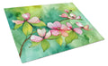 Virginia American Dogwood in Watercolor Cutting Board Tempered Glass Kitchen Cutting Surface, Heat Resistant Chopping, Non-Slip Feet, Food Prep & Serving