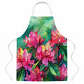 West Virginia Rhododendrons in Watercolor Apron Cooking Kitchen Server Baking Crafts Gardening for Adult Women Men, Unisex, Large, Multicolor