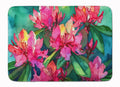 West Virginia Rhododendrons in Watercolor Memory Foam Kitchen Mat Machine Washable Anti-Fatigue Cushion Comfort Bath or Kitchen Rug