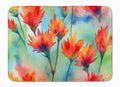 Wyoming Indian Paintbrush in Watercolor Memory Foam Kitchen Mat Machine Washable Anti-Fatigue Cushion Comfort Bath or Kitchen Rug