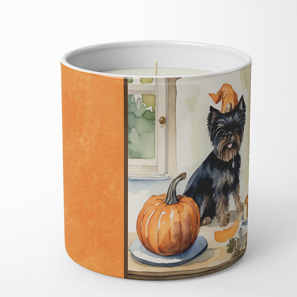 Affenpinscher Fall Kitchen Pumpkins Decorative Soy Candle Nature Soy Wax Essential Oil Home Decor Ideal for Bedroom Kitchen Bath Office Gift, 10 oz