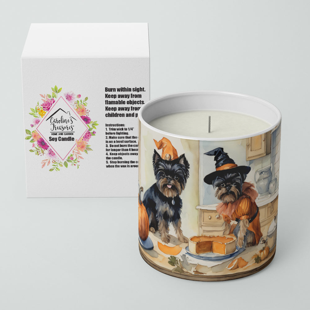 Affenpinscher Fall Kitchen Pumpkins Decorative Soy Candle Nature Soy Wax Essential Oil Home Decor Ideal for Bedroom Kitchen Bath Office Gift, 10 oz