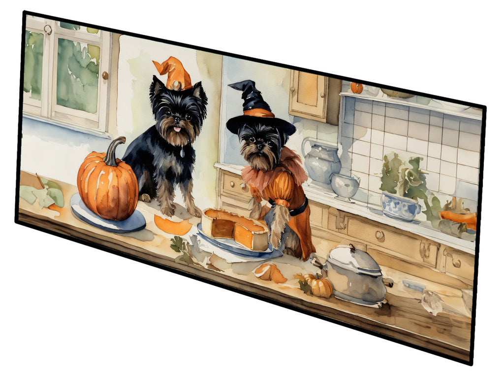 Affenpinscher Fall Kitchen Pumpkins Runner Mat 28x58 Front Door Mat Indoor Outdoor Rugs for Entryway Hallway Foyer Non Slip Washable Wide Doormat