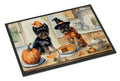 Affenpinscher Fall Kitchen Pumpkins Doormat Indoor Outdoor 18H X 27W Front Door Mat Rugs for Entryway, Non Slip Washable