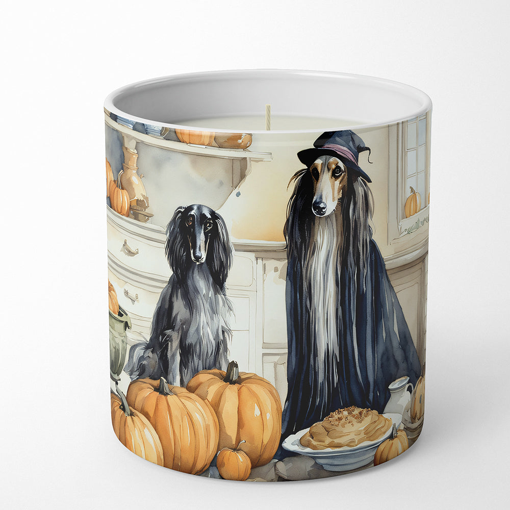 Afghan Hound Fall Kitchen Pumpkins Decorative Soy Candle Nature Soy Wax Essential Oil Home Decor Ideal for Bedroom Kitchen Bath Office Gift, 10 oz