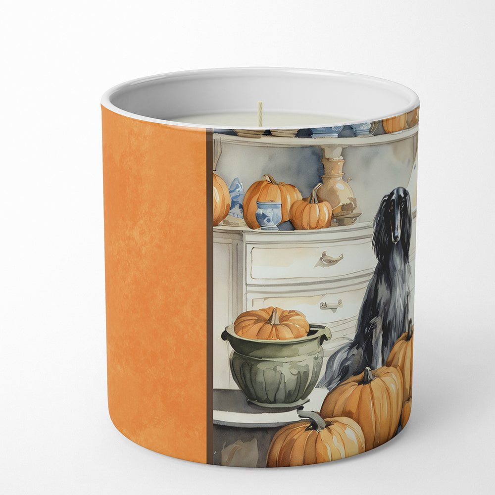 Afghan Hound Fall Kitchen Pumpkins Decorative Soy Candle Nature Soy Wax Essential Oil Home Decor Ideal for Bedroom Kitchen Bath Office Gift, 10 oz