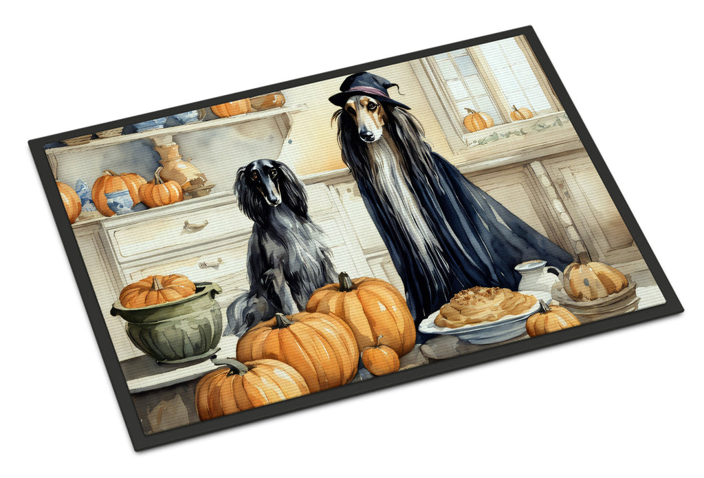 Afghan Hound Fall Kitchen Pumpkins Doormat Indoor Outdoor 24H X 36W Front Door Mat Rugs for Entryway, Non Slip Washable Low Pile,
