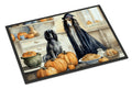 Afghan Hound Fall Kitchen Pumpkins Doormat Indoor Outdoor 18H X 27W Front Door Mat Rugs for Entryway, Non Slip Washable