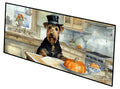 Airedale Terrier Fall Kitchen Pumpkins Runner Mat 28x58 Front Door Mat Indoor Outdoor Rugs for Entryway Hallway Foyer Non Slip Washable Wide Doormat