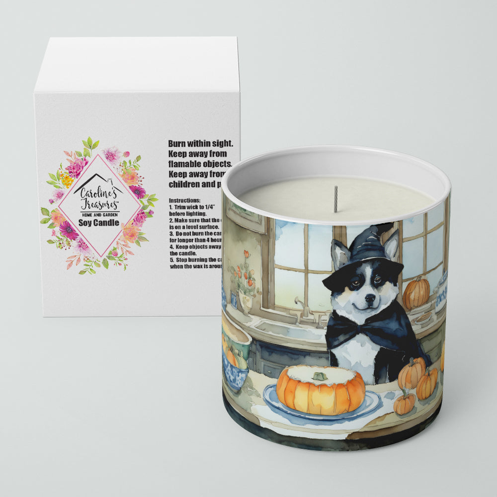 Akita Fall Kitchen Pumpkins Decorative Soy Candle Nature Soy Wax Essential Oil Home Decor Ideal for Bedroom Kitchen Bath Office Gift, 10 oz