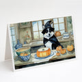 Akita Fall Kitchen Pumpkins Greeting Cards Pack of 8 Blank Cards with Envelopes Whimsical A7 Size 5x7