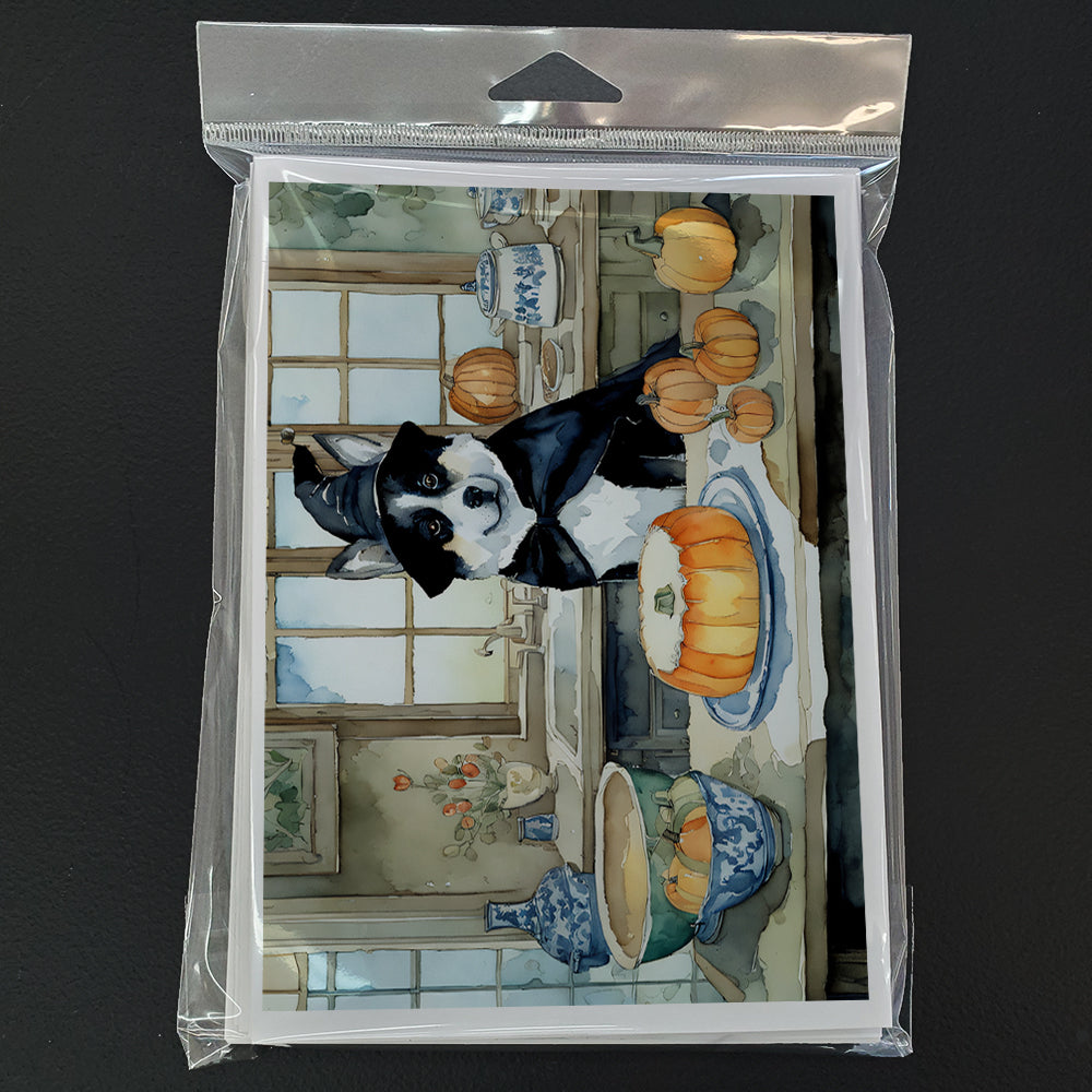 Akita Fall Kitchen Pumpkins Greeting Cards Pack of 8 Blank Cards with Envelopes Whimsical A7 Size 5x7