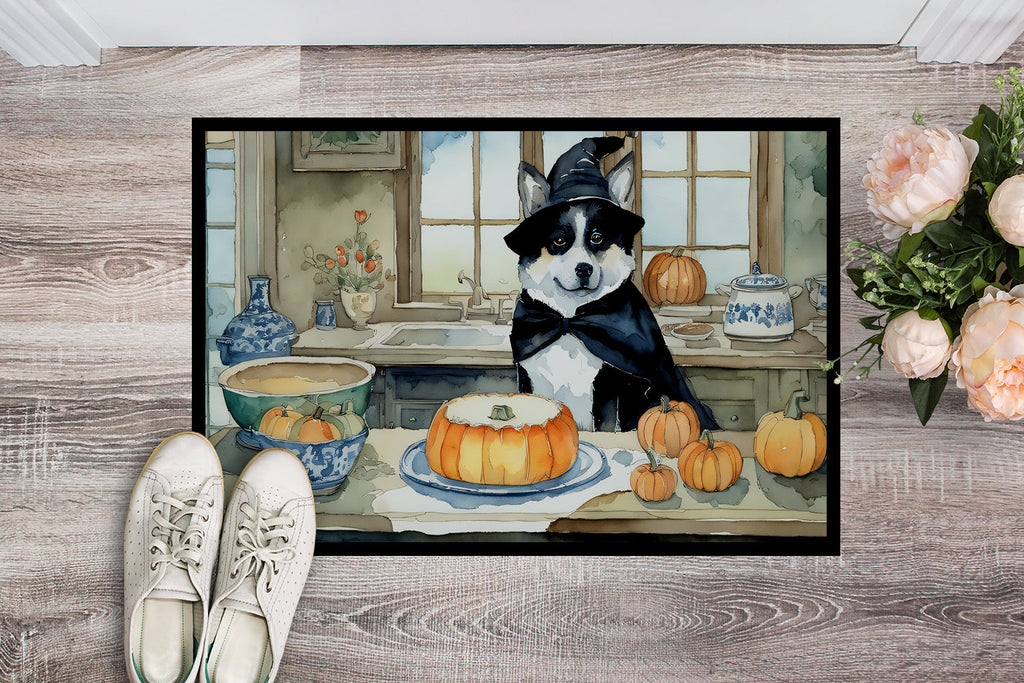 Akita Fall Kitchen Pumpkins Doormat Indoor Outdoor 24H X 36W Front Door Mat Rugs for Entryway, Non Slip Washable Low Pile,
