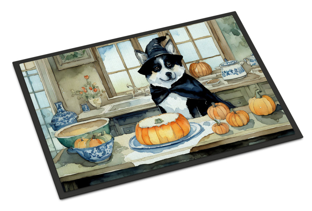 Akita Fall Kitchen Pumpkins Doormat Indoor Outdoor 18H X 27W Front Door Mat Rugs for Entryway, Non Slip Washable