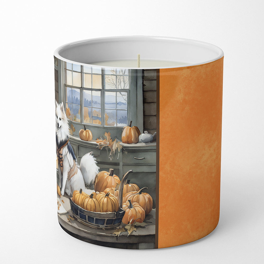 American Eskimo Fall Kitchen Pumpkins Decorative Soy Candle Nature Soy Wax Essential Oil Home Decor Ideal for Bedroom Kitchen Bath Office Gift, 10 oz