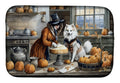 American Eskimo Fall Kitchen Pumpkins Dish Drying Mat Absorbent Dish Drying Mat Pad for Kitchen Counter Dish Drainer Mat for Countertop, 14 x 21", Multicolor