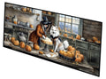 American Eskimo Fall Kitchen Pumpkins Runner Mat 28x58 Front Door Mat Indoor Outdoor Rugs for Entryway Hallway Foyer Non Slip Washable Wide Doormat