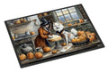 American Eskimo Fall Kitchen Pumpkins Doormat Indoor Outdoor 24H X 36W Front Door Mat Rugs for Entryway, Non Slip Washable Low Pile,