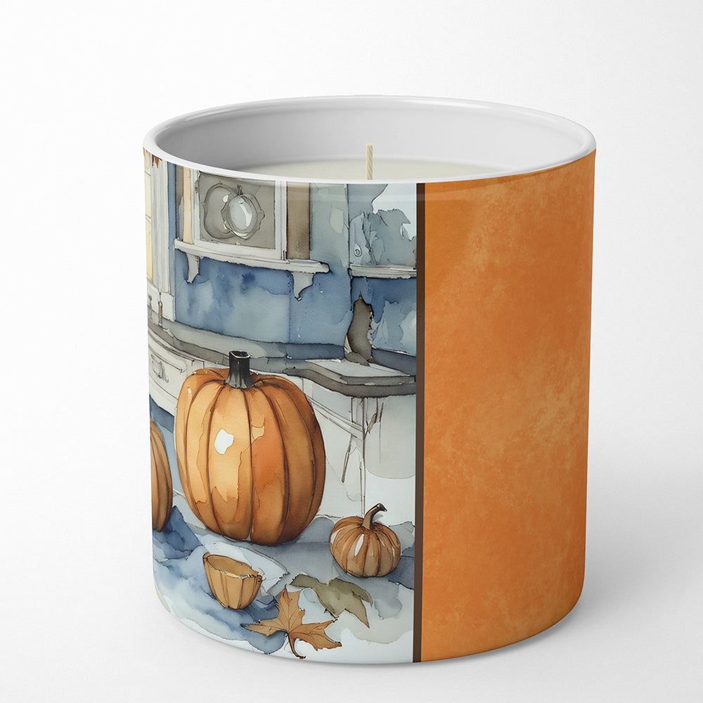 Pit Bull Terrier Fall Kitchen Pumpkins Decorative Soy Candle Nature Soy Wax Essential Oil Home Decor Ideal for Bedroom Kitchen Bath Office Gift, 10 oz