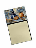 Pit Bull Terrier Fall Kitchen Pumpkins Watercolor Sticky Note Holder Refillable Dispenser Desk Accessory 3x3 Pad Gift