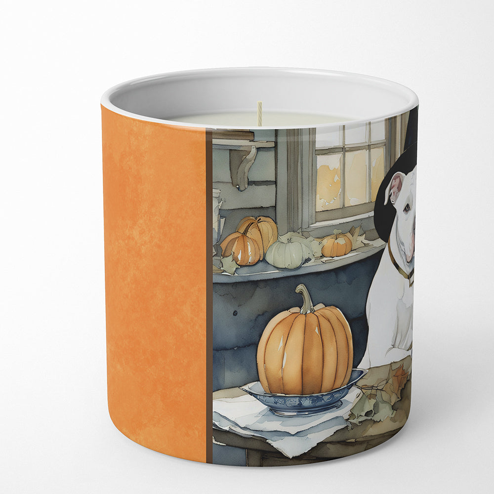 Pit Bull Terrier Fall Kitchen Pumpkins Decorative Soy Candle Nature Soy Wax Essential Oil Home Decor Ideal for Bedroom Kitchen Bath Office Gift, 10 oz