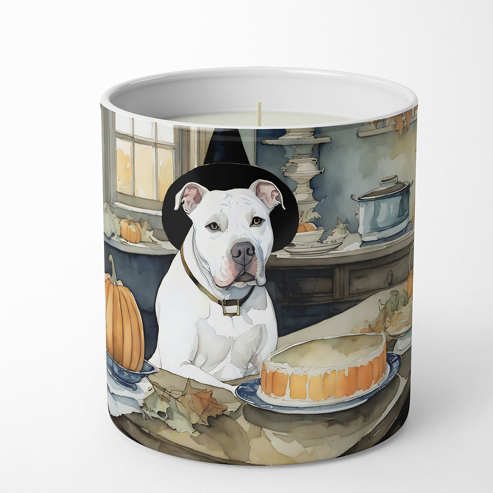 Pit Bull Terrier Fall Kitchen Pumpkins Decorative Soy Candle Nature Soy Wax Essential Oil Home Decor Ideal for Bedroom Kitchen Bath Office Gift, 10 oz