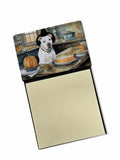 Pit Bull Terrier Fall Kitchen Pumpkins Watercolor Sticky Note Holder Refillable Dispenser Desk Accessory 3x3 Pad Gift