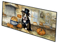 Pit Bull Terrier Fall Kitchen Pumpkins Runner Mat 28x58 Front Door Mat Indoor Outdoor Rugs for Entryway Hallway Foyer Non Slip Washable Wide Doormat
