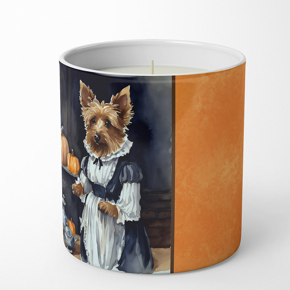 Australian Terrier Fall Kitchen Pumpkins Decorative Soy Candle Nature Soy Wax Essential Oil Home Decor Ideal for Bedroom Kitchen Bath Office Gift, 10 oz
