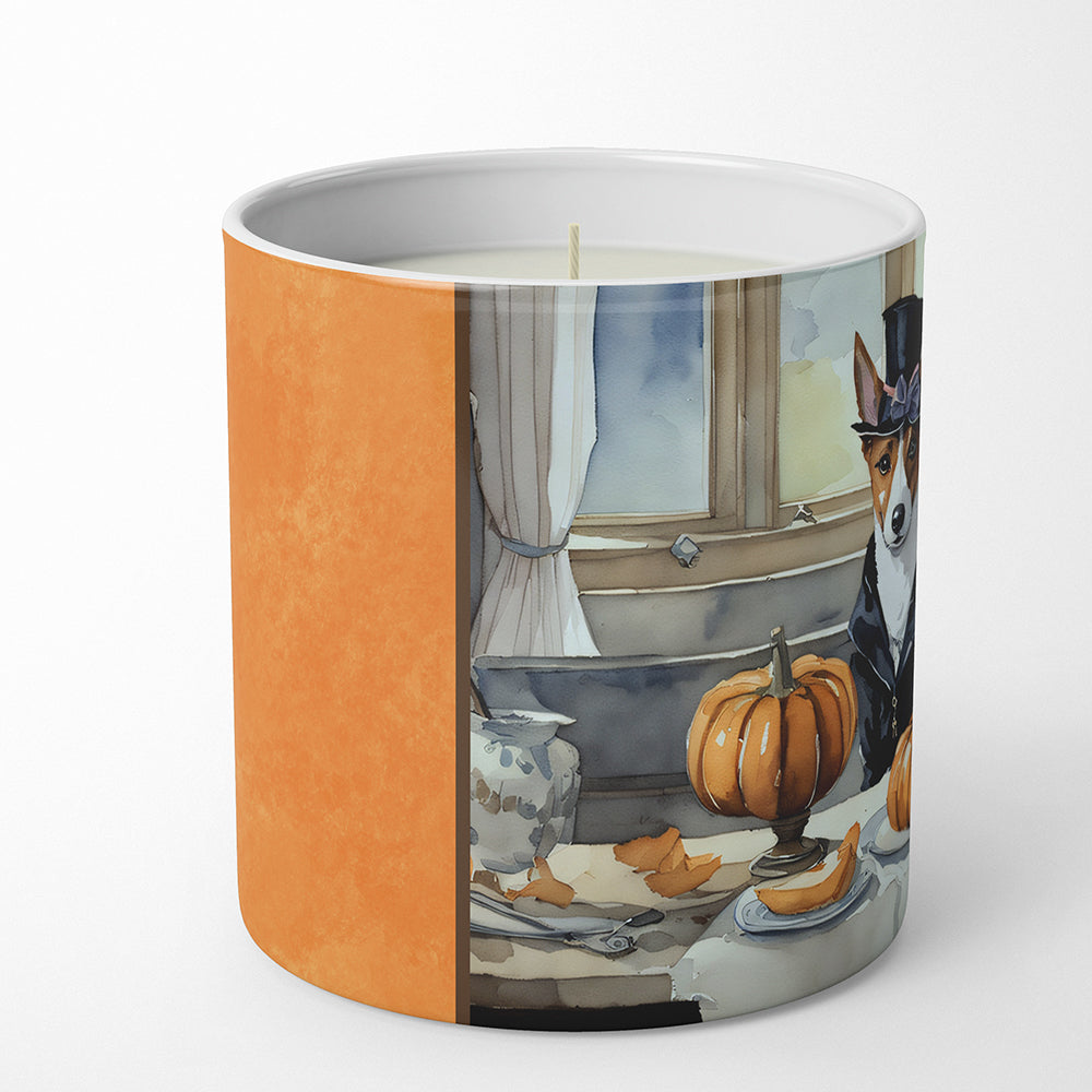 Basenji Fall Kitchen Pumpkins Decorative Soy Candle Nature Soy Wax Essential Oil Home Decor Ideal for Bedroom Kitchen Bath Office Gift, 10 oz
