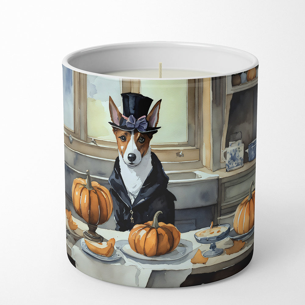 Basenji Fall Kitchen Pumpkins Decorative Soy Candle Nature Soy Wax Essential Oil Home Decor Ideal for Bedroom Kitchen Bath Office Gift, 10 oz