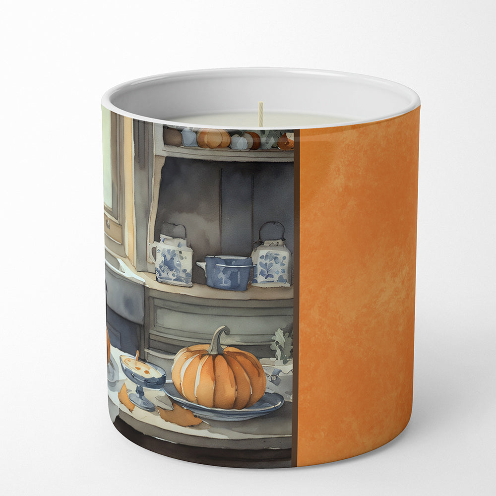 Basenji Fall Kitchen Pumpkins Decorative Soy Candle Nature Soy Wax Essential Oil Home Decor Ideal for Bedroom Kitchen Bath Office Gift, 10 oz