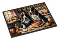 Basset Hound Fall Kitchen Pumpkins Doormat Indoor Outdoor 18H X 27W Front Door Mat Rugs for Entryway, Non Slip Washable