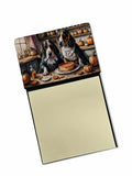 Basset Hound Fall Kitchen Pumpkins Watercolor Sticky Note Holder Refillable Dispenser Desk Accessory 3x3 Pad Gift