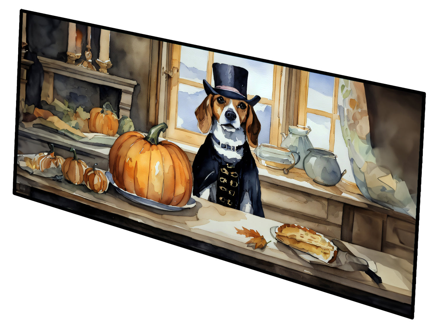 Beagle Fall Kitchen Pumpkins Runner Mat 28x58 Front Door Mat Indoor Outdoor Rugs for Entryway Hallway Foyer Non Slip Washable Wide Doormat