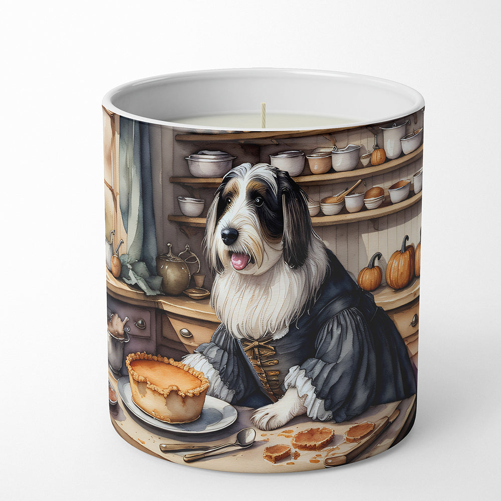 Bearded Collie Fall Kitchen Pumpkins Decorative Soy Candle Nature Soy Wax Essential Oil Home Decor Ideal for Bedroom Kitchen Bath Office Gift, 10 oz